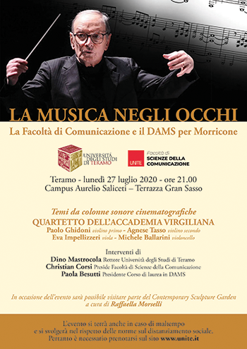 Concerto “La musica negli occhi”: la Facoltà di Comunicazione e il DAMS per Morricone